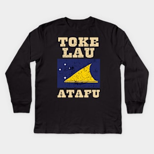 Flag of Tokelau Kids Long Sleeve T-Shirt